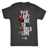 Justice League 2017 You Can't Save the World Alone - Mens Next Level Triblend T-Shirt (Movie Symbol Version)-DC Comics Cosplay-WickyDeez