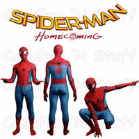 New 2017 Spider-Man Homecoming Cosplay Tom Holland Spiderman Adult 3D Costume-Marvel Comics Cosplay-WickyDeez