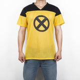 Deadpool 2 Movie Yellow and Black X-Men T-Shirt Cosplay Costume Tee Shirt-Marvel Comics Cosplay-WickyDeez