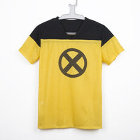 Deadpool 2 Movie Yellow and Black X-Men T-Shirt Cosplay Costume Tee Shirt-Marvel Comics Cosplay-WickyDeez