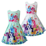 Kids Cute Rainbow Foal My Little Poli Pony Dress Ages from 2yrs - 8yrs-Children's Apparel-WickyDeez