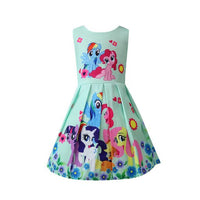 Kids Cute Rainbow Foal My Little Poli Pony Dress Ages from 2yrs - 8yrs-Children's Apparel-WickyDeez