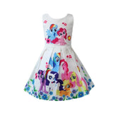 Kids Cute Rainbow Foal My Little Poli Pony Dress Ages from 2yrs - 8yrs-Children's Apparel-WickyDeez