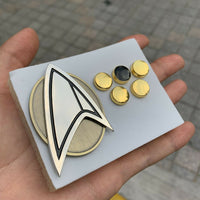 NEW Star Trek Picard Combadge Rank Pips Brooch Set Command Science Engineering Pin Badge Set-Star Trek-WickyDeez