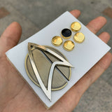 NEW Star Trek Picard Combadge Rank Pips Badge Set Command Science Engineering Pin Brooch-Star Trek-WickyDeez