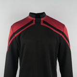 Mens Admiral JL Picard Cosplay Uniform Costume Shirt Top Startfleet Colors Red Gold Blue WickyDeez