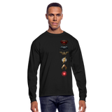 Justice League Movie Long Sleeve 100% Cotton Symbol Logo Shirt - Men's Long Sleeve T-Shirt - black