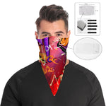 Trendy Saxophone Bandana Face Mask Scarf Cover | 2x - 50x Disposable Five Layer Filter Pads Available - WickyDeez