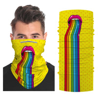 Rainbow Mouth Snood Face Mask Balaclava Scarf Cover | 2x - 50x Disposable Five Layer Filter Pads Available - WickyDeez