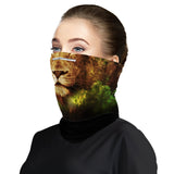 Lion Snood Face Mask Balaclava Scarf Cover | 2x - 50x Disposable Five Layer Filter Pads Available - WickyDeez