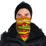 Burger Face Mask Bandana Scarf Cover | 2x - 50x Disposable Five Layer Filter Pads Available - WickyDeez