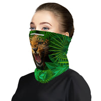 Leopard Snood Face Mask Balaclava Scarf Cover | 2x - 50x Disposable Five Layer Filter Pads Available - WickyDeez