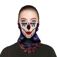 Gothic Spade Snood Face Mask Balaclava Scarf Cover | 2x - 50x Disposable Five Layer Filter Pads Available - WickyDeez