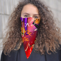 Trendy Saxophone Bandana Face Mask Scarf Cover | 2x - 50x Disposable Five Layer Filter Pads Available - WickyDeez