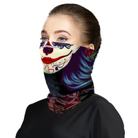 Gothic Spade Snood Face Mask Balaclava Scarf Cover | 2x - 50x Disposable Five Layer Filter Pads Available - WickyDeez