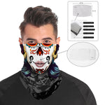 Gothic Club of Hearts Snood Face Mask Balaclava Scarf Cover | 2x - 50x Disposable Five Layer Filter Pads Available - WickyDeez