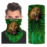 Leopard Snood Face Mask Balaclava Scarf Cover | 2x - 50x Disposable Five Layer Filter Pads Available - WickyDeez