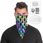 RockOn Bandana Face Mask Scarf Cover | 2x - 50x Disposable Five Layer Filter Pads Available - WickyDeez