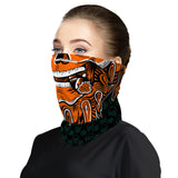 Smoking Skull Snood Face Mask Balaclava Scarf Cover | 2x - 50x Disposable Five Layer Filter Pads Available - WickyDeez