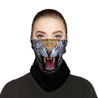 Roaring Tiger Face Mask Balaclava Scarf Cover | 2x - 50x Disposable Five Layer Filter Pads Available - WickyDeez