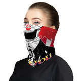 Red Nose Clown Snood Face Mask Balaclava Scarf Cover | 2x - 50x Disposable Five Layer Filter Pads Available - WickyDeez