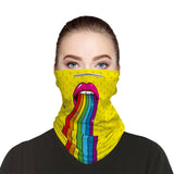 Rainbow Mouth Snood Face Mask Balaclava Scarf Cover | 2x - 50x Disposable Five Layer Filter Pads Available - WickyDeez