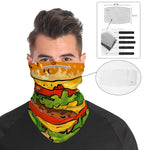 Burger Snood Face Mask Balaclava Scarf Cover | 2x - 50x Disposable Five Layer Filter Pads Available - WickyDeez