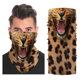 Roaring Leopard Face Mask Balaclava Scarf Cover | 2x - 50x Disposable Five Layer Filter Pads Available - WickyDeez